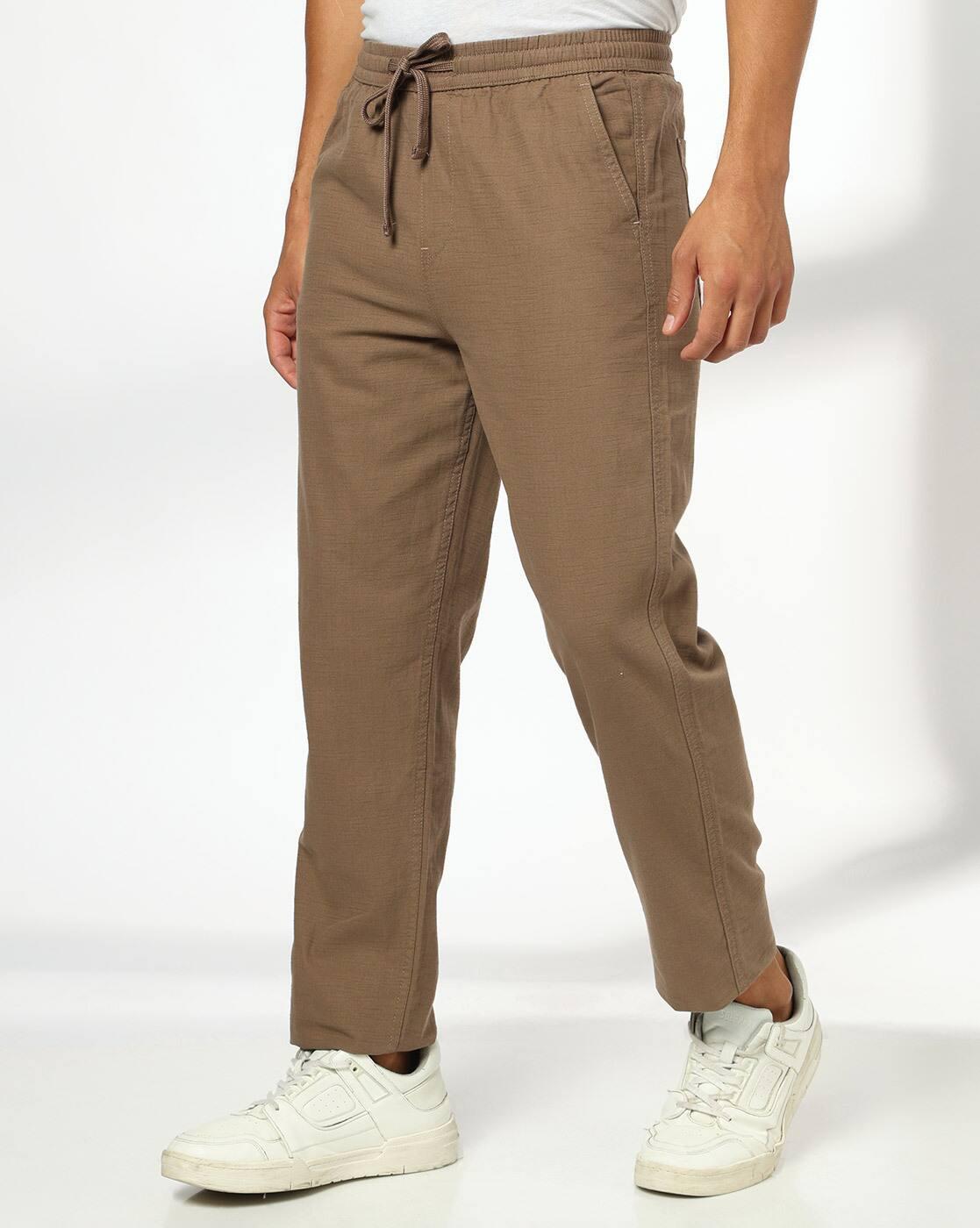 DNMX | Men Mid-Rise Regular Fit Trousers|0