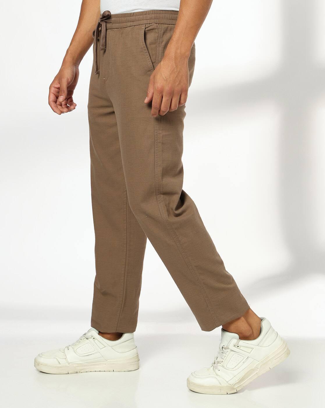 DNMX | Men Mid-Rise Regular Fit Trousers|1