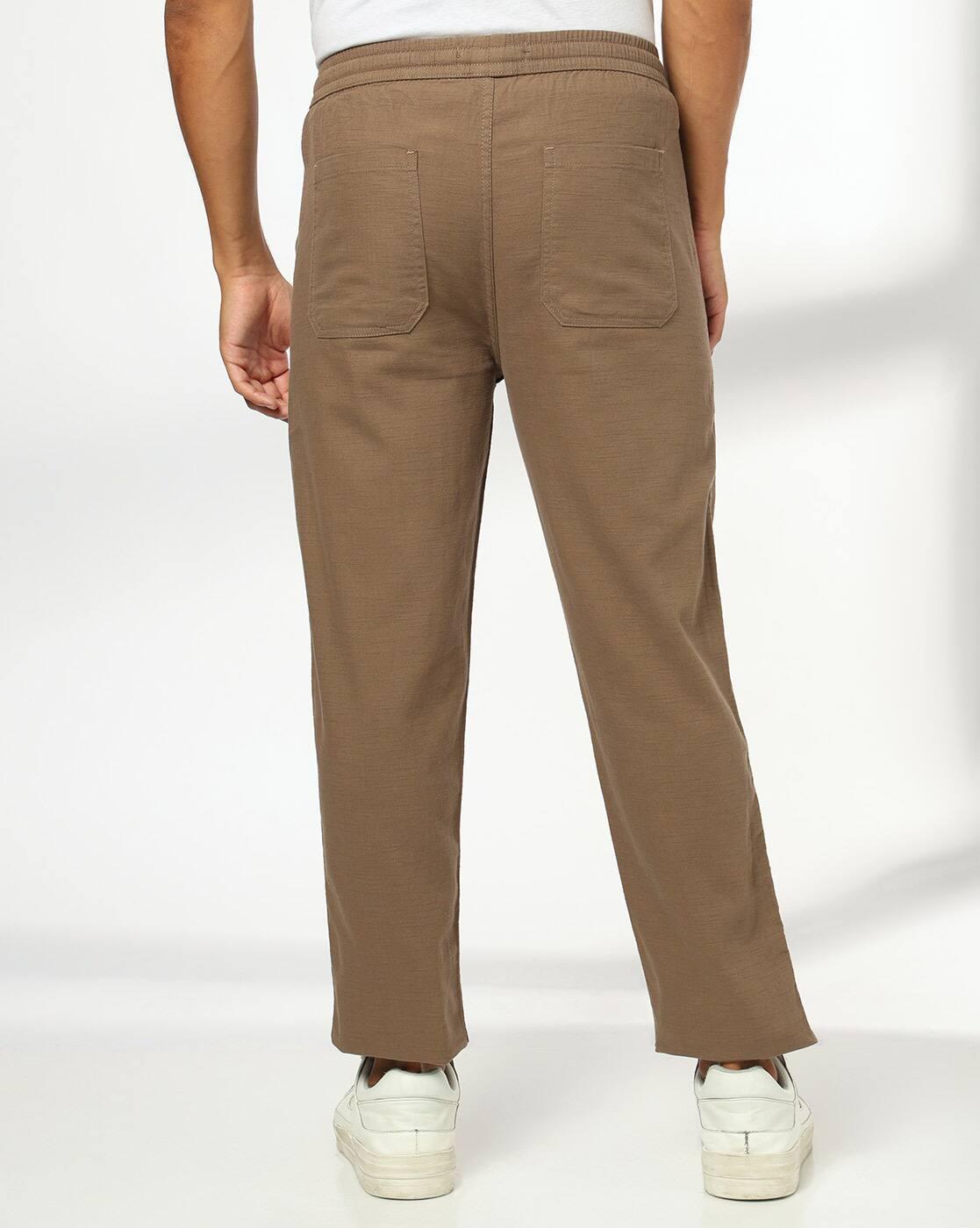 DNMX | Men Mid-Rise Regular Fit Trousers|2