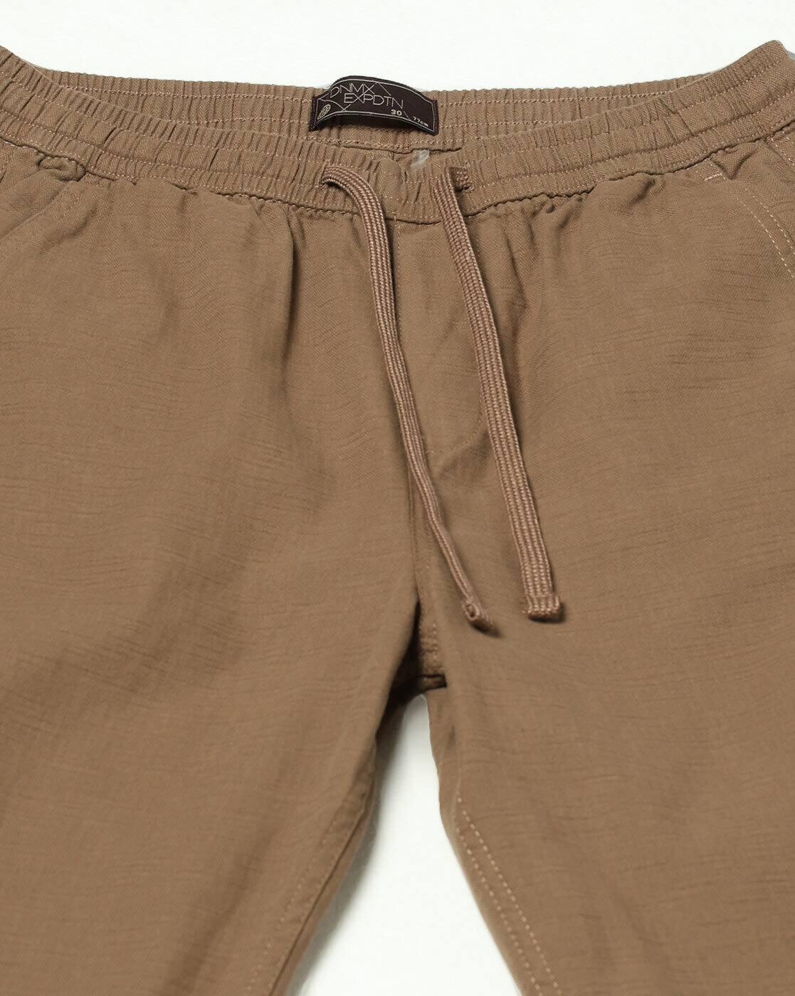 DNMX | Men Mid-Rise Regular Fit Trousers|4
