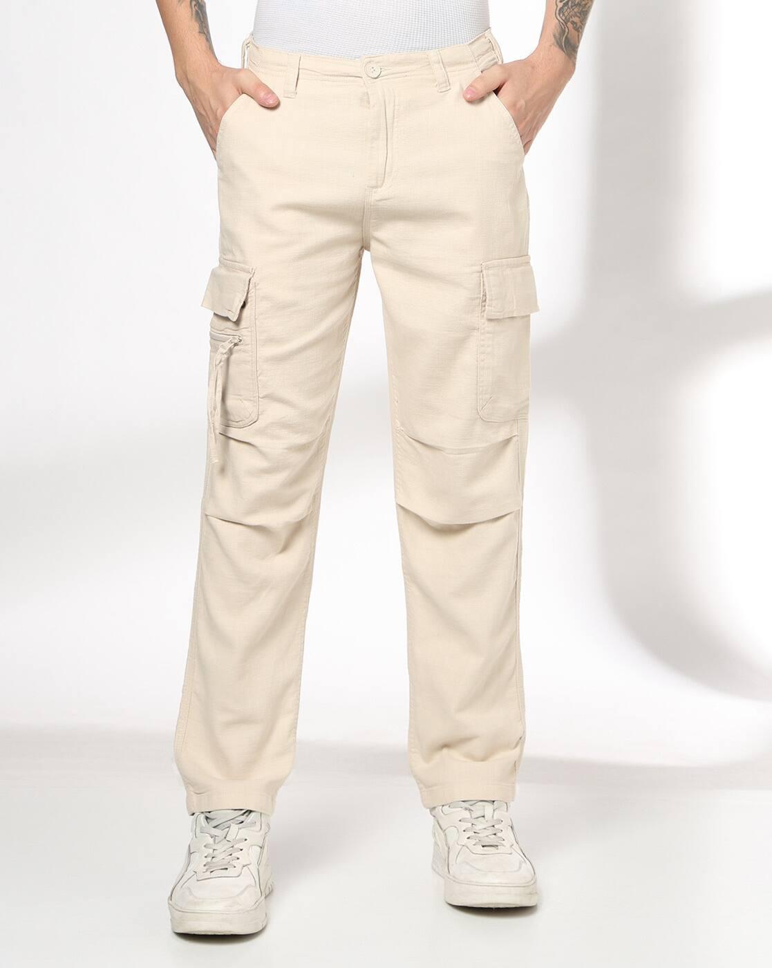 DNMX | Men Mid-Rise Loose Fit Cargo Jeans|0