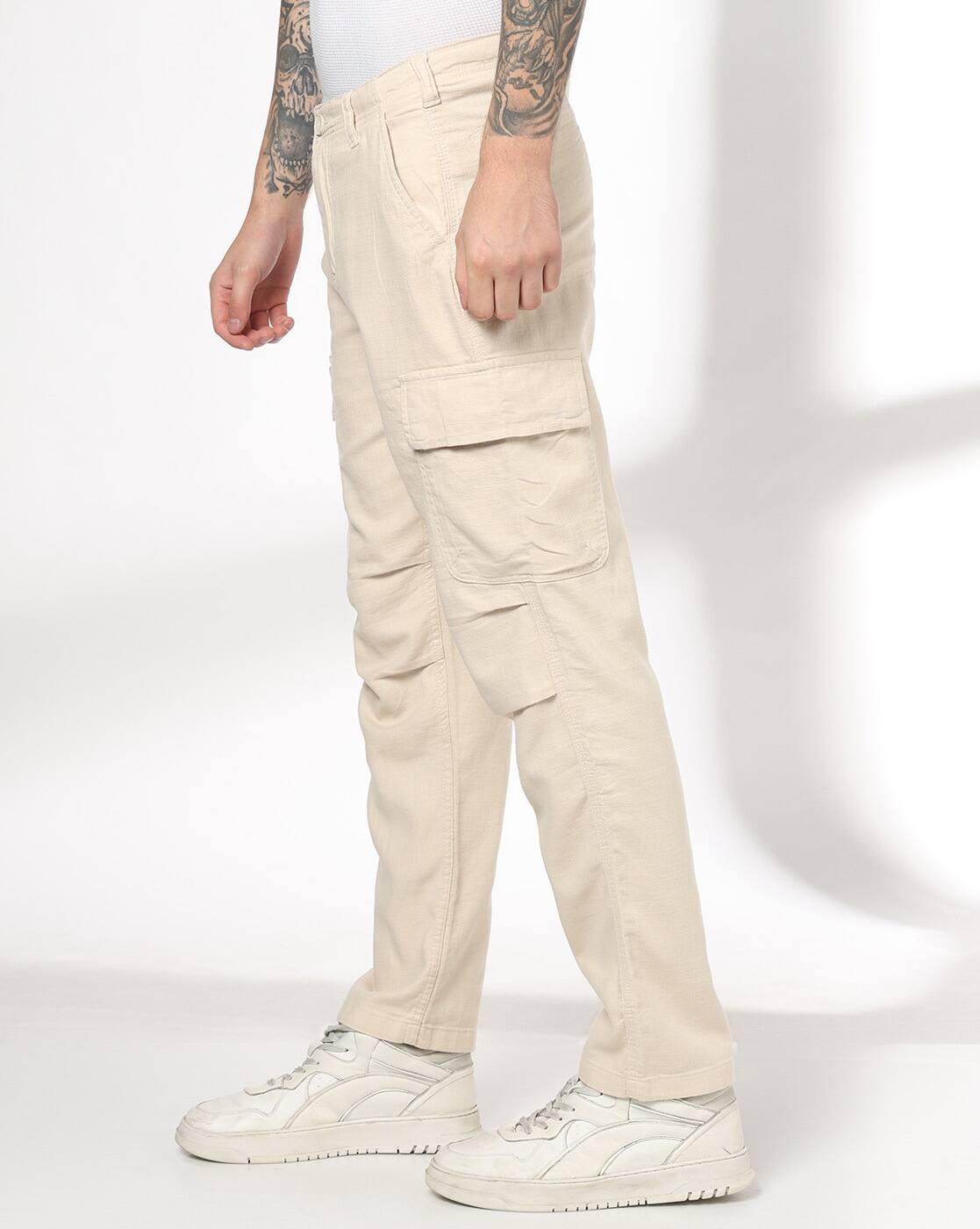 DNMX | Men Mid-Rise Loose Fit Cargo Jeans|1