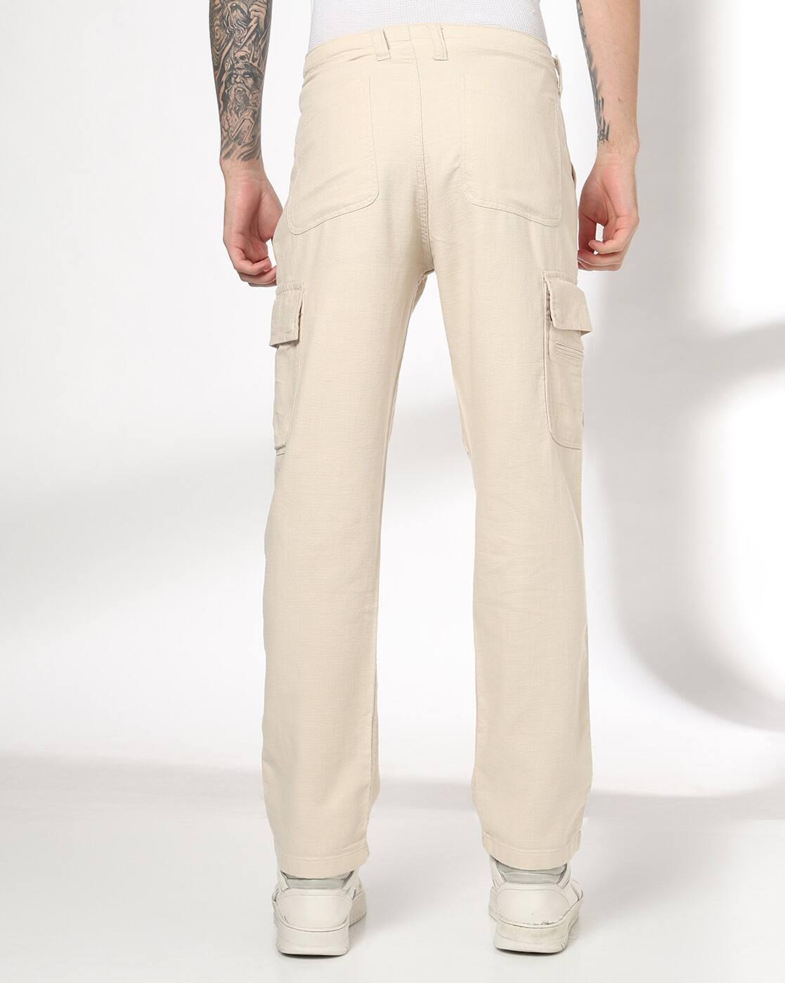 DNMX | Men Mid-Rise Loose Fit Cargo Jeans|2