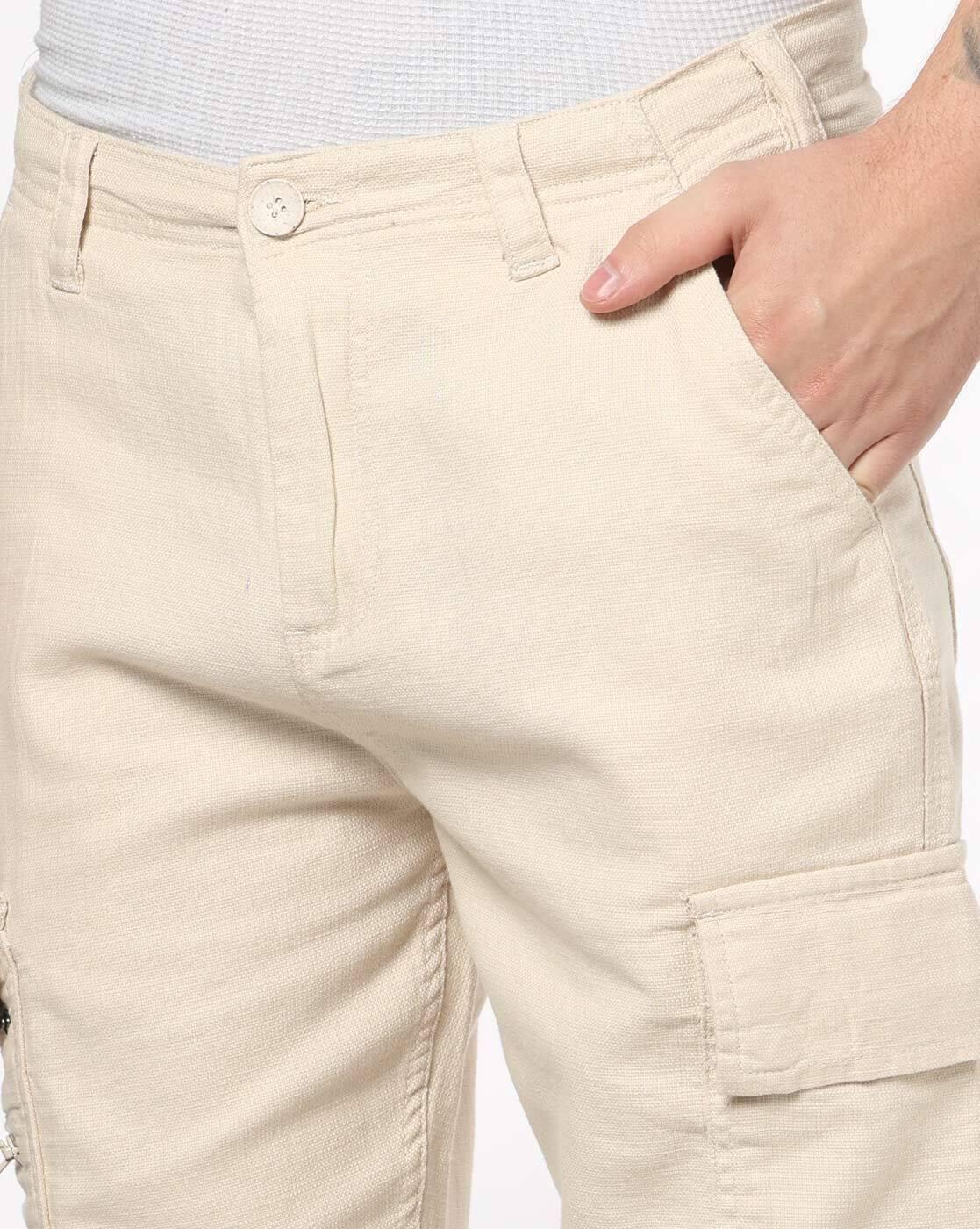 DNMX | Men Mid-Rise Loose Fit Cargo Jeans|3