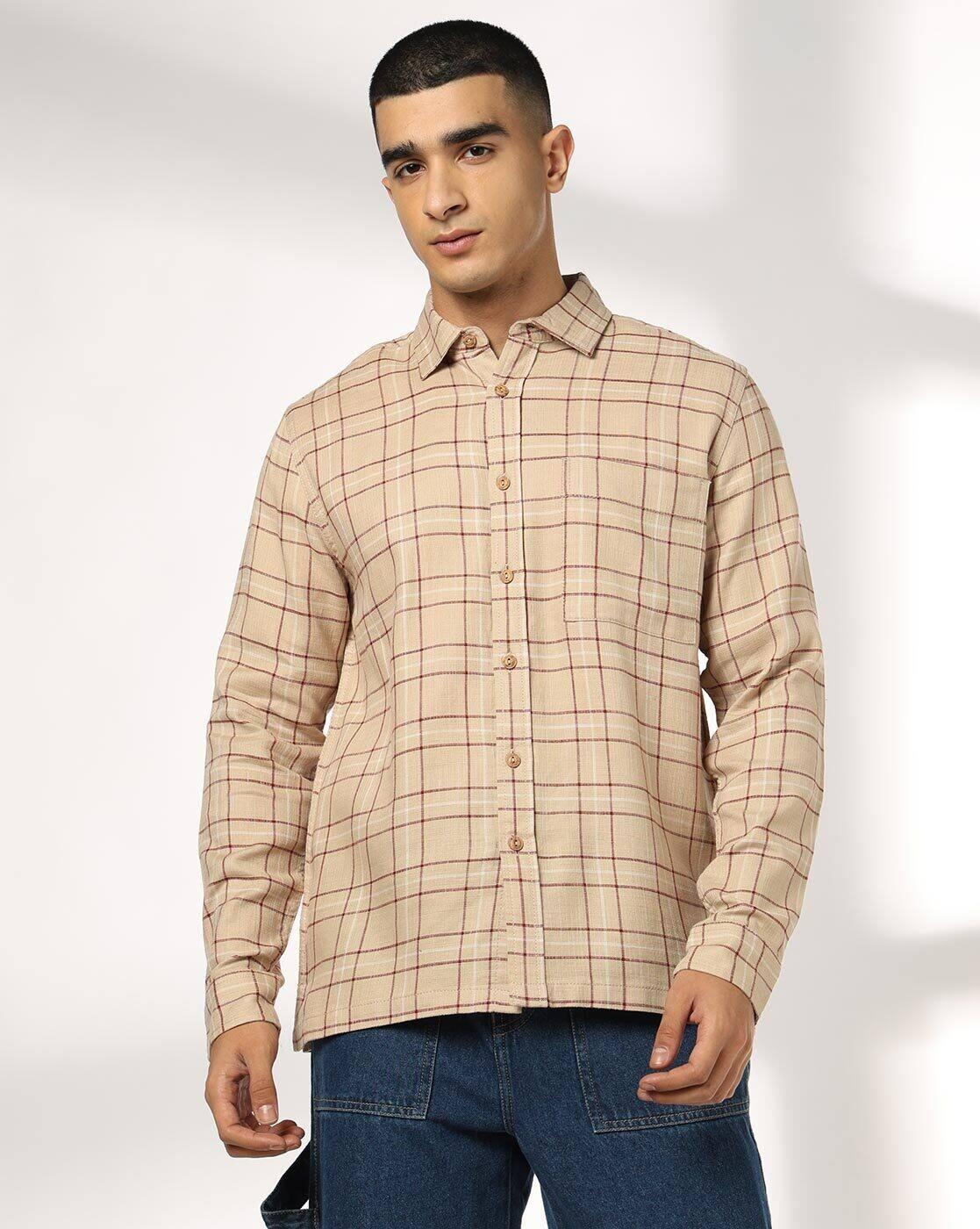 DNMX | Men Checked Regular Fit Shirt|1