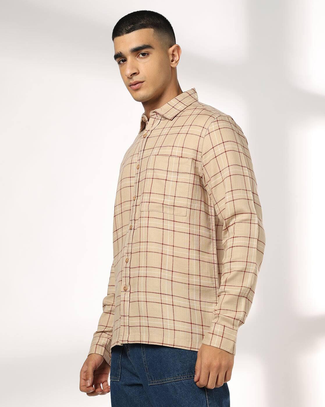 DNMX | Men Checked Regular Fit Shirt|2
