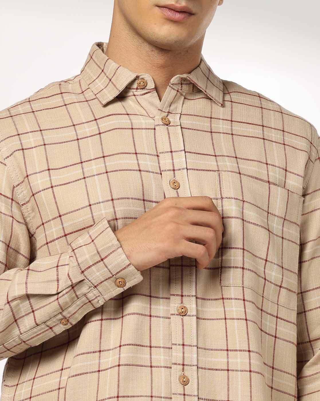 DNMX | Men Checked Regular Fit Shirt|5