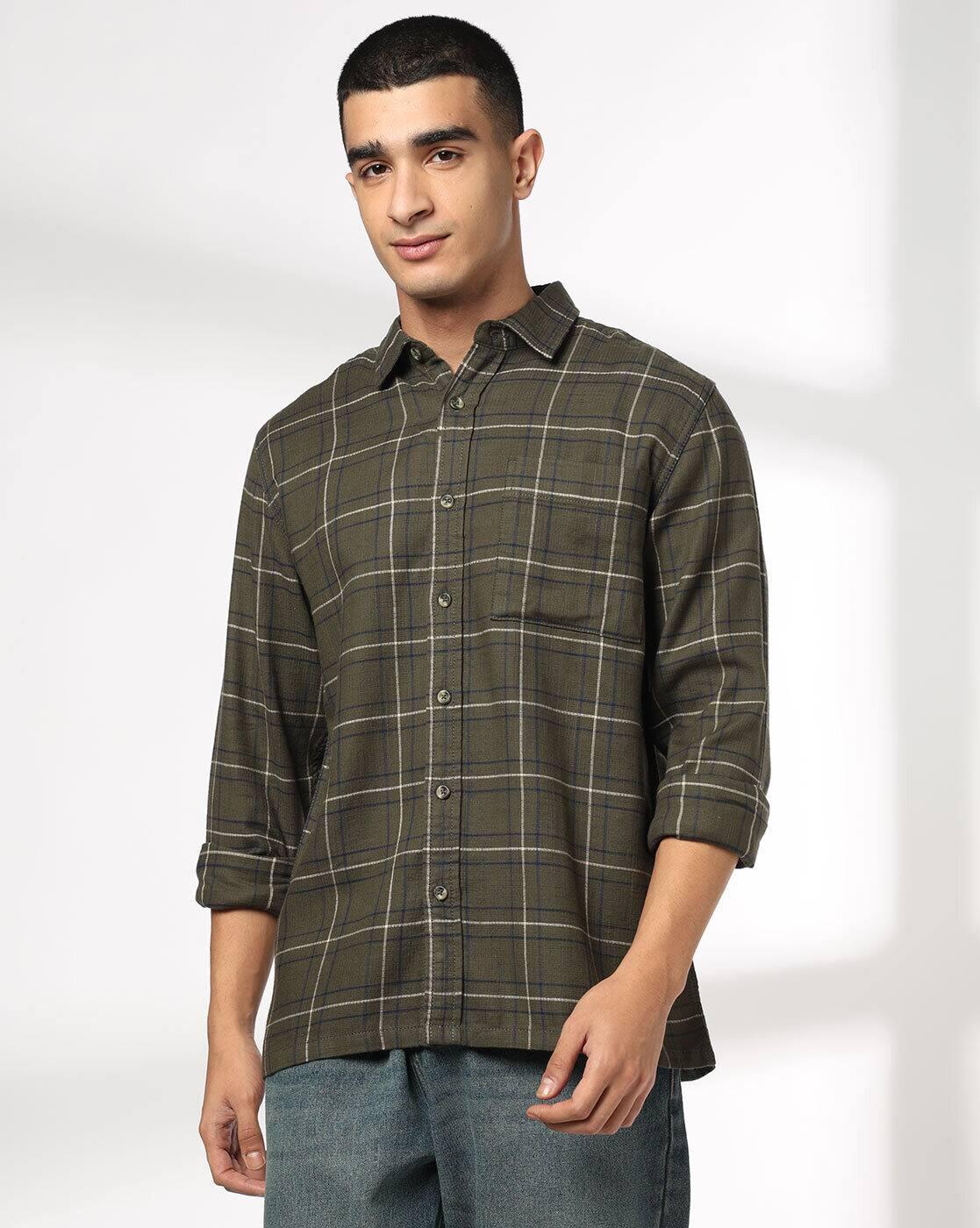 Men Checked Regular Fit Shirt