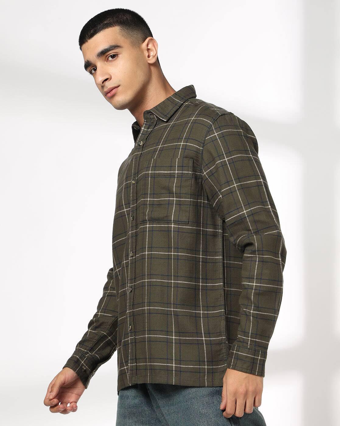 DNMX | Men Checked Regular Fit Shirt|1
