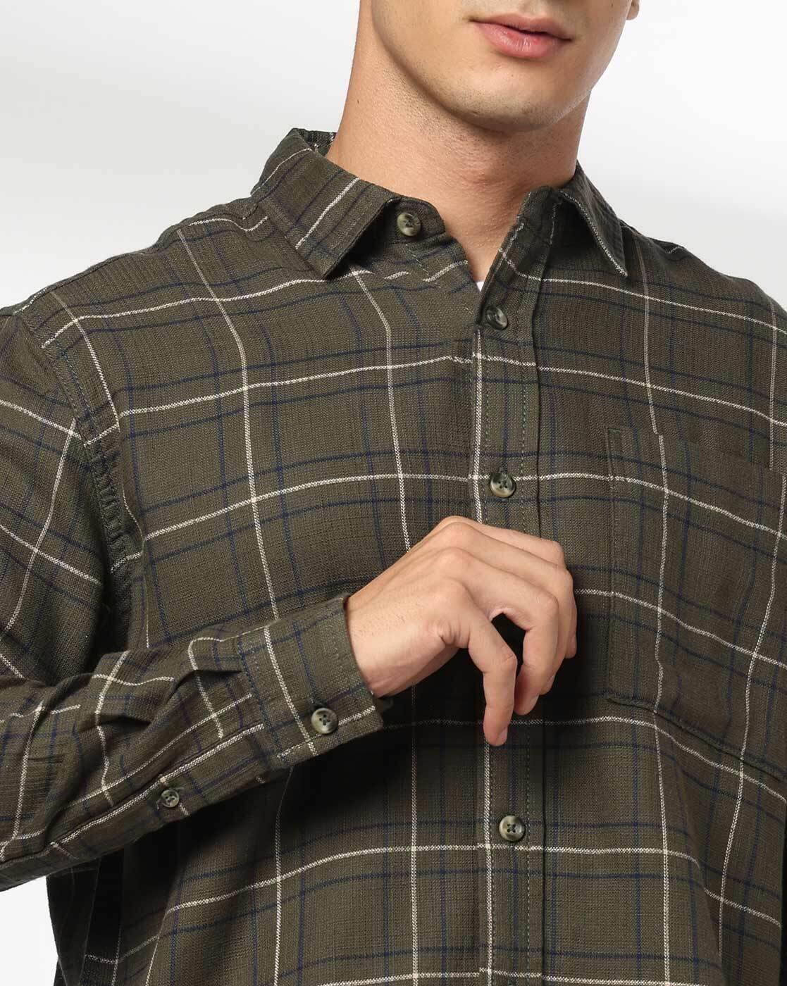 DNMX | Men Checked Regular Fit Shirt|4