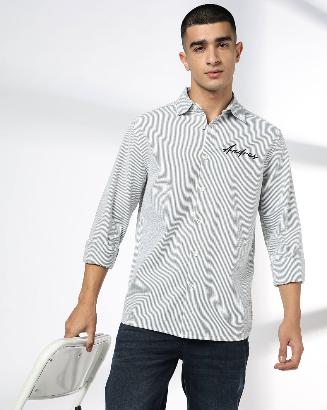 Men Stripes Regular Fit Shirt