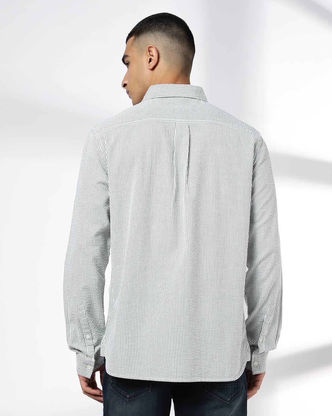 DNMX | Men Stripes Regular Fit Shirt|2