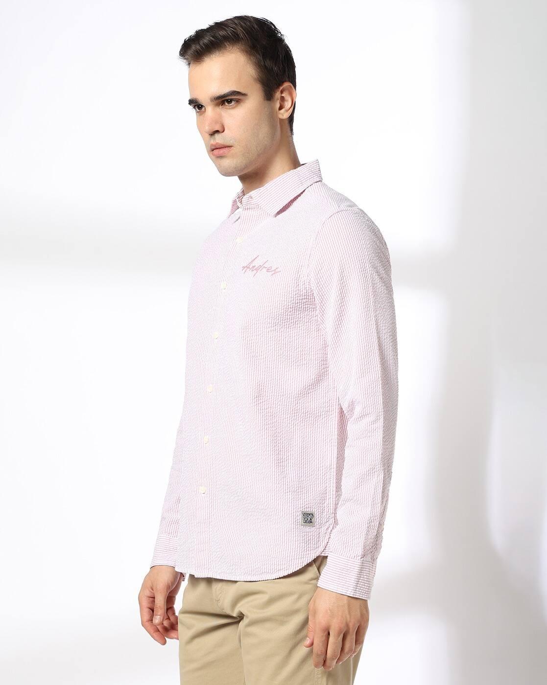 DNMX | Men Stripes Regular Fit Shirt|1