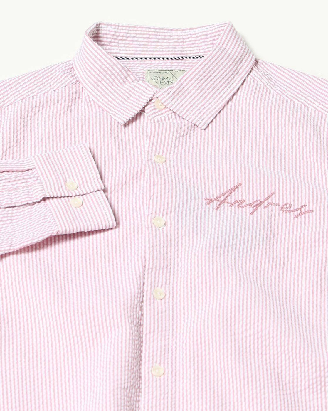 DNMX | Men Stripes Regular Fit Shirt|5
