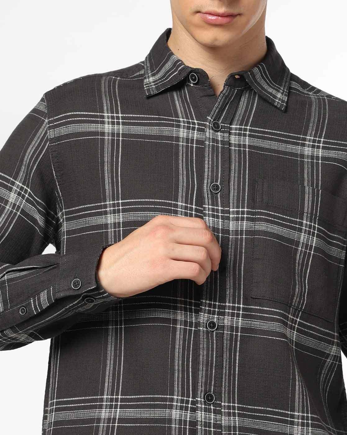 DNMX | Men Checked Regular Fit Shirt|4
