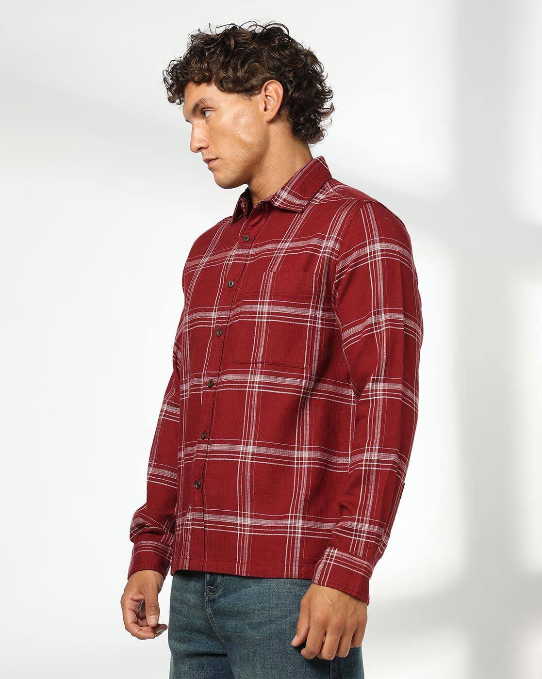 DNMX | Men Checked Regular Fit Shirt|1