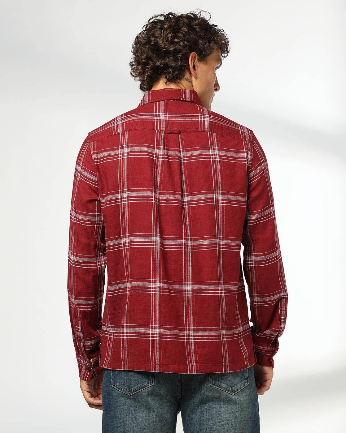 DNMX | Men Checked Regular Fit Shirt|2