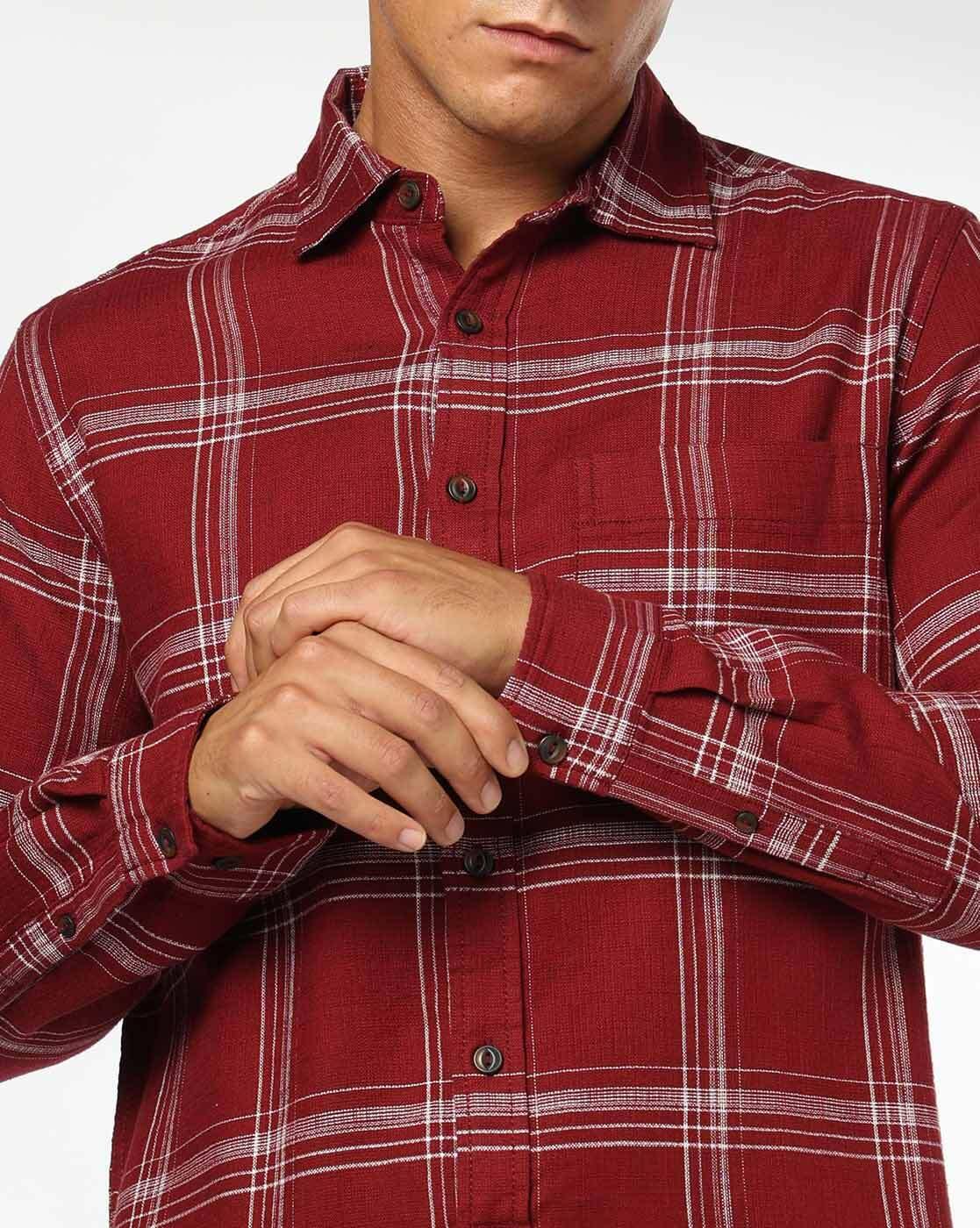 DNMX | Men Checked Regular Fit Shirt|4