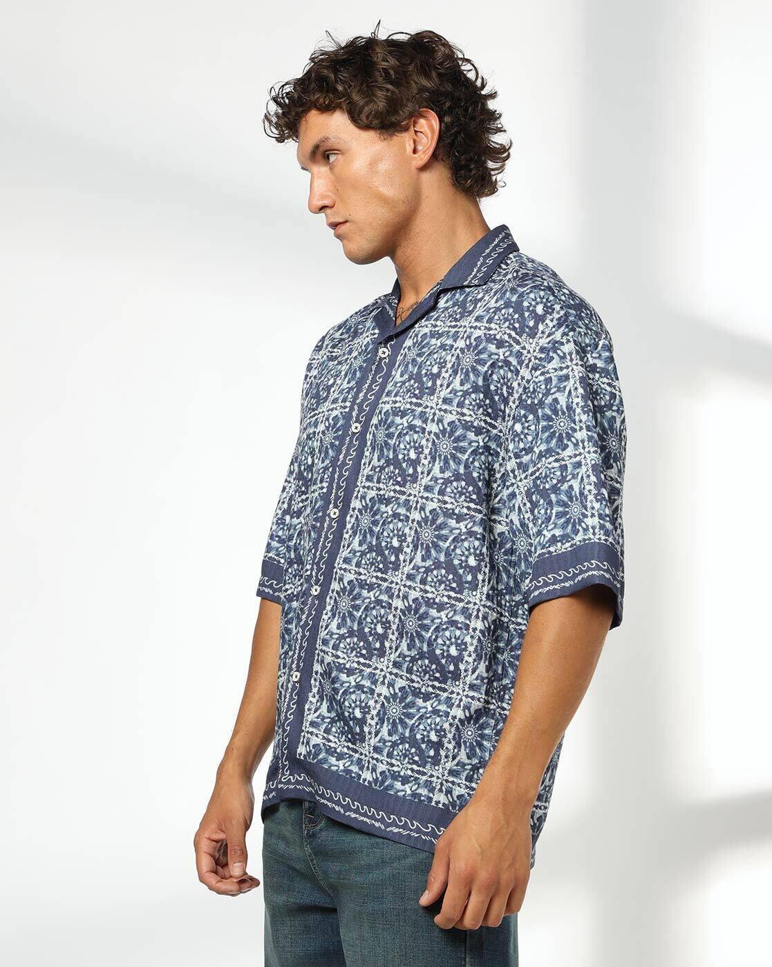 DNMX | Men Printed Boxy Fit Shirt|1