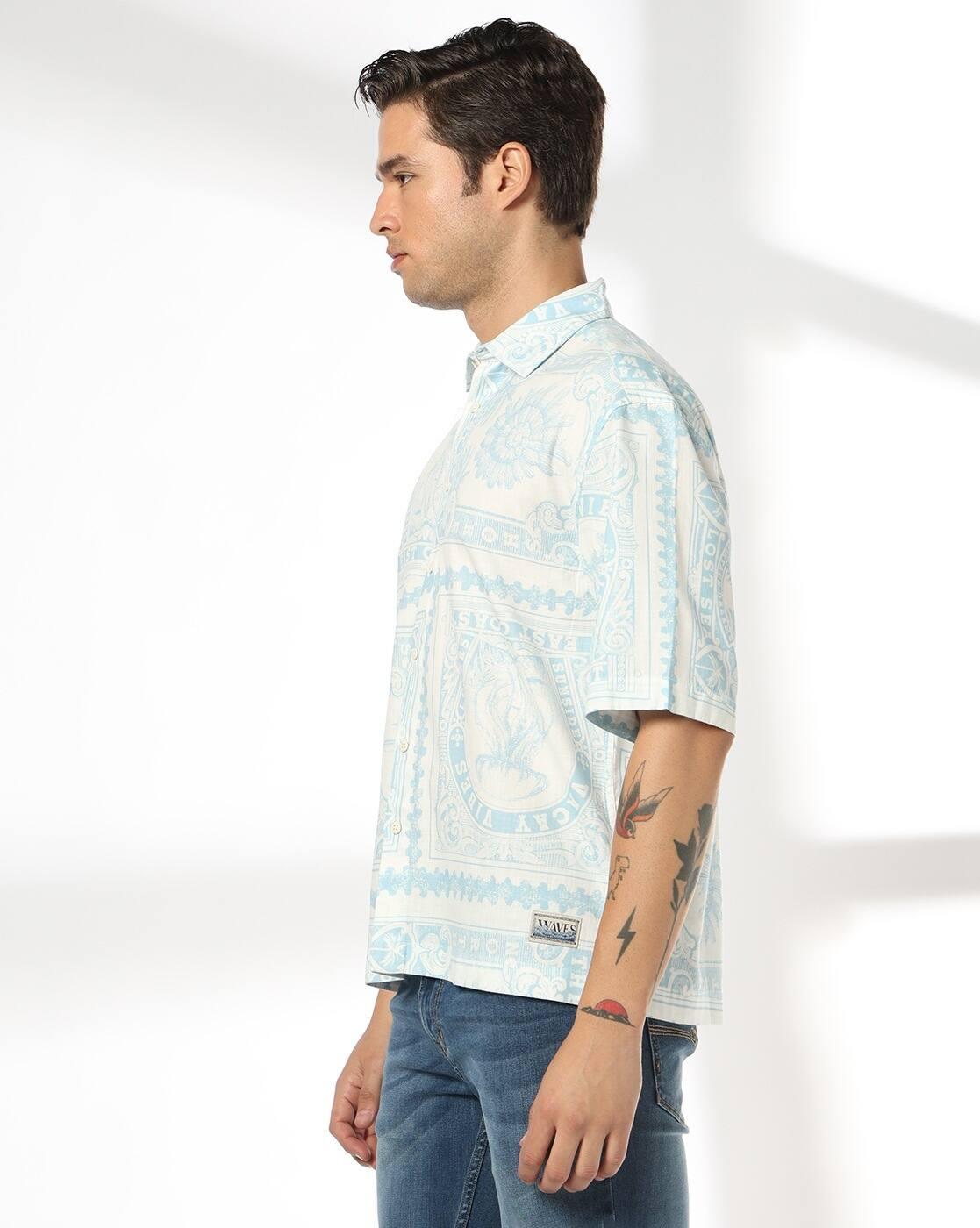 DNMX | Men Printed Boxy Fit Shirt|1