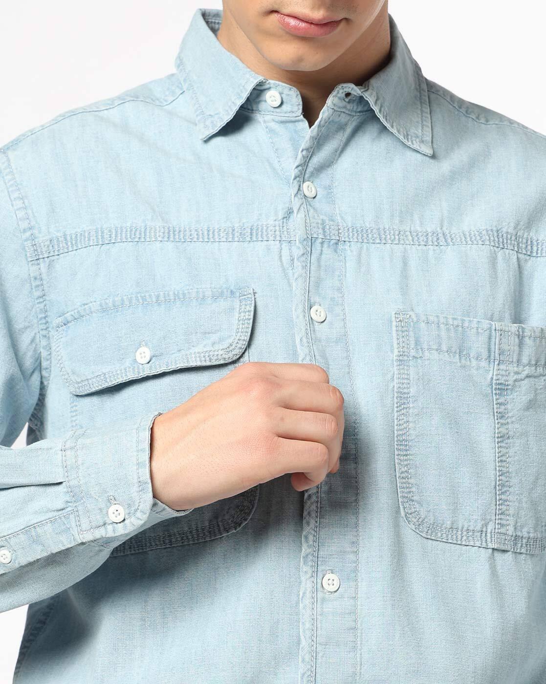 DNMX | Men Washed Regular Fit Shirt|5