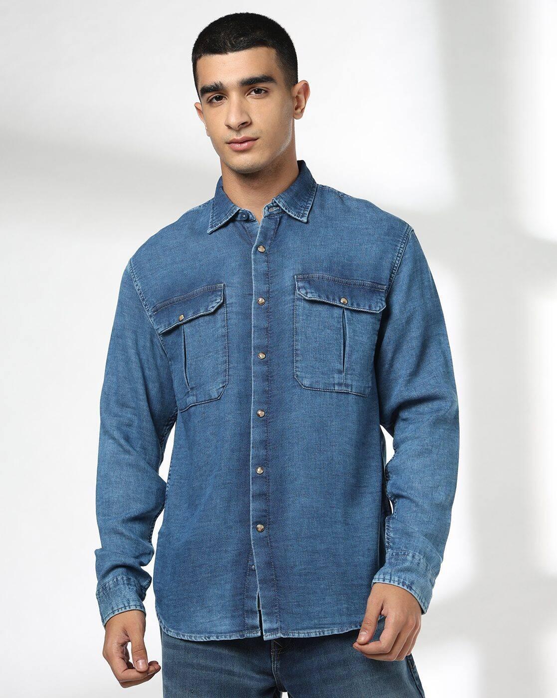 DNMX | Men Washed Relaxed Fit Shirt|3