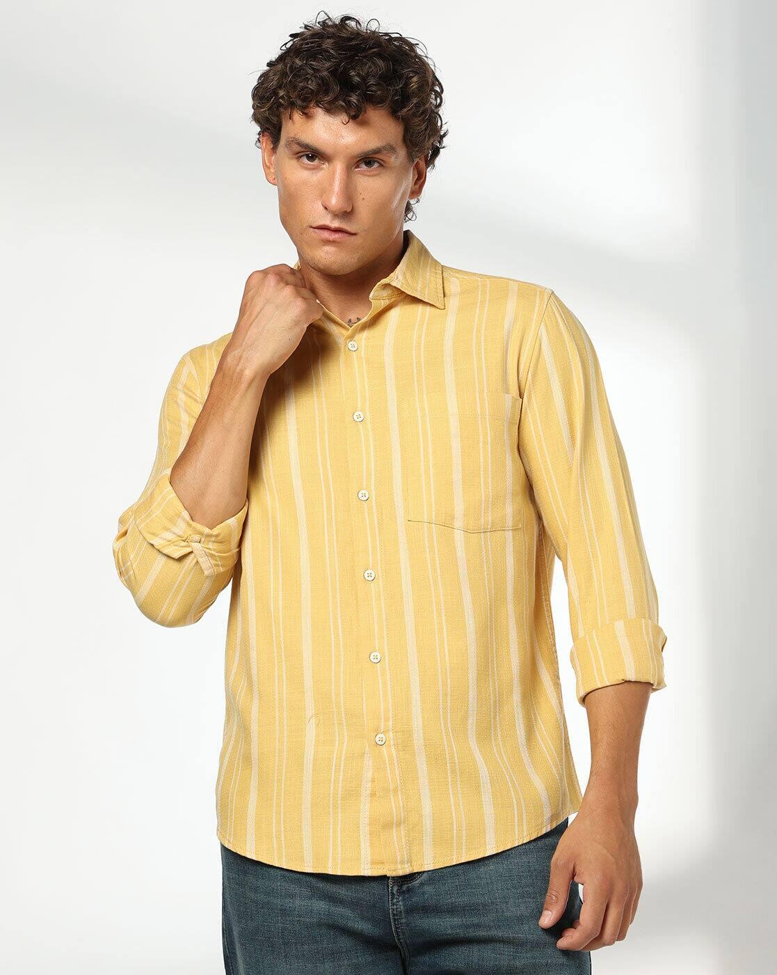 DNMX | Men Stripes Regular Fit Shirt|0