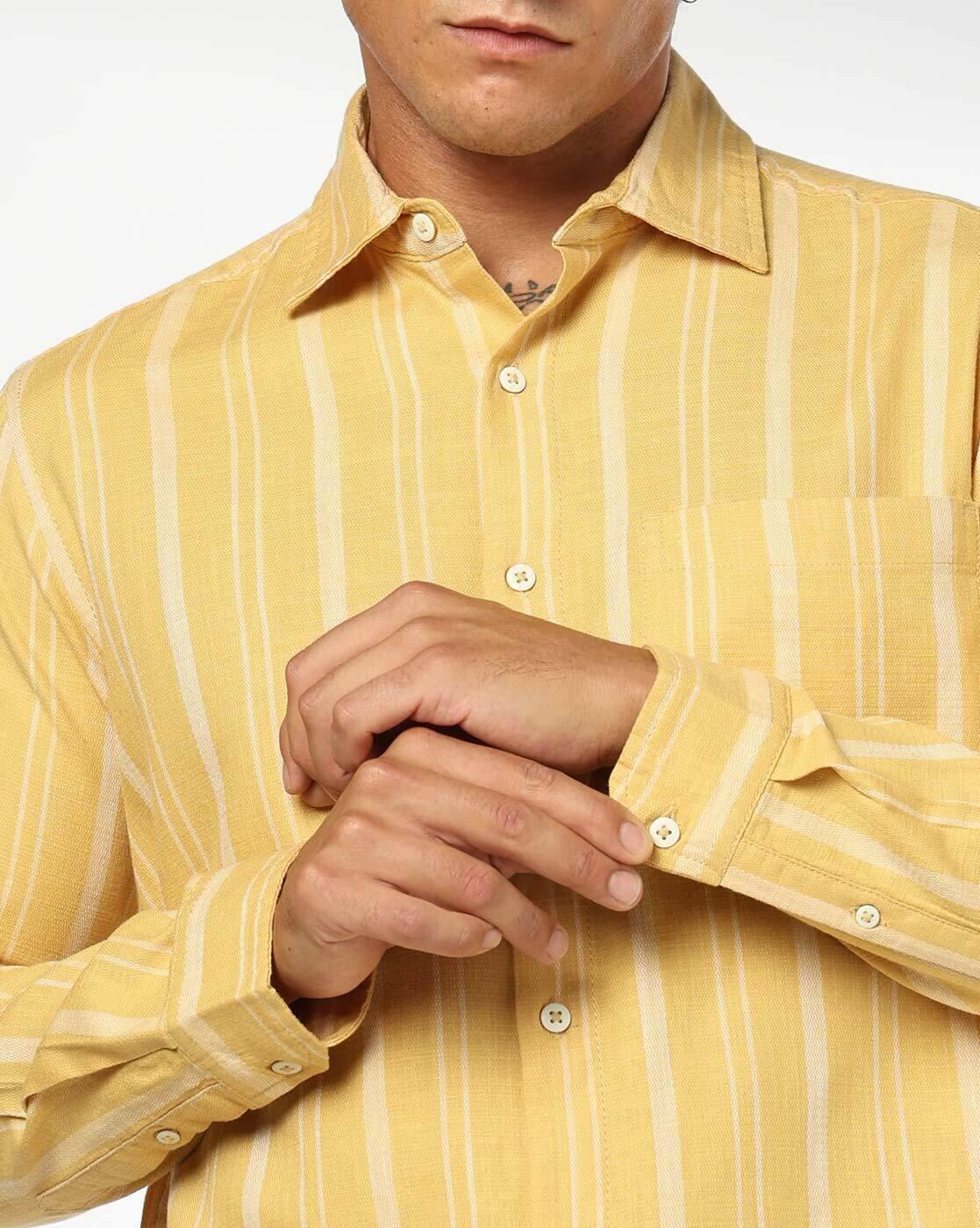 DNMX | Men Stripes Regular Fit Shirt|4