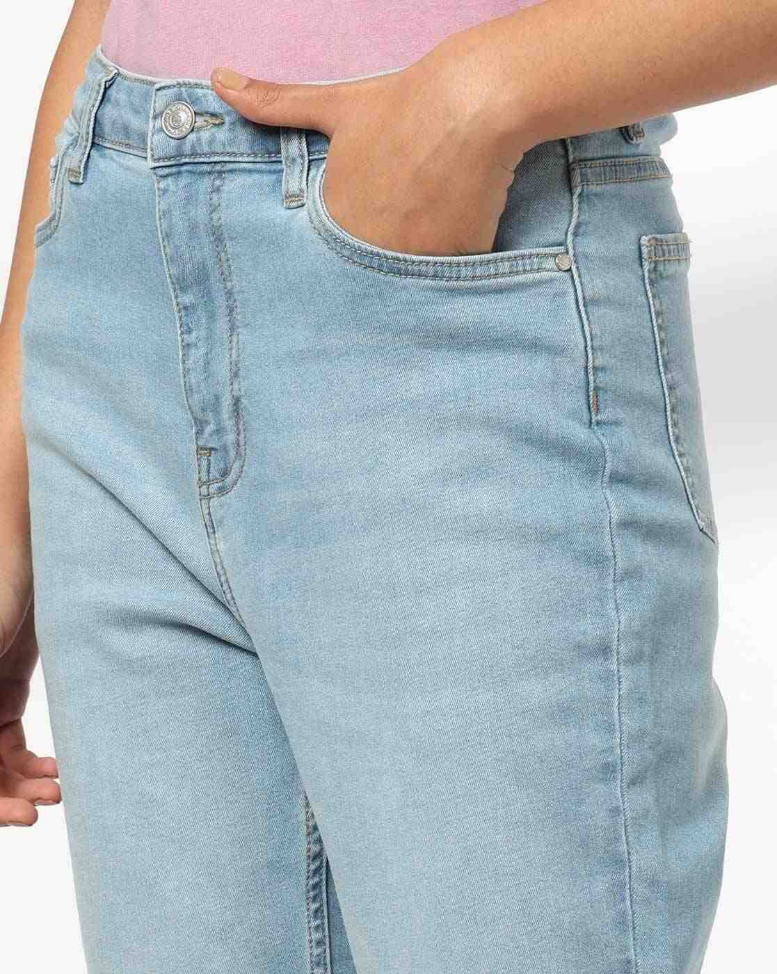 DNMX | Women Mid-Wash High-Rise Bootcut Jeans|3