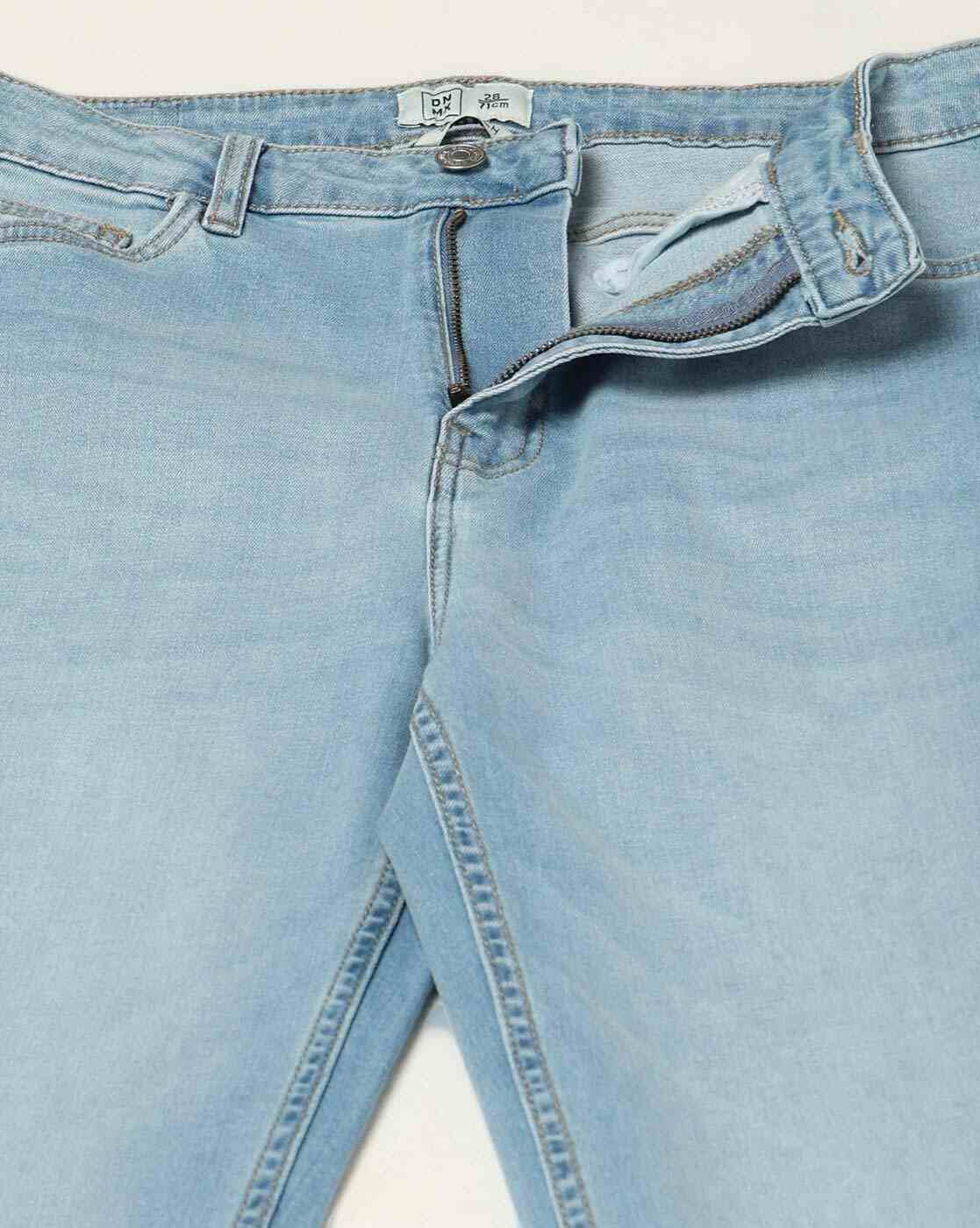 DNMX | Women Mid-Wash High-Rise Bootcut Jeans|4