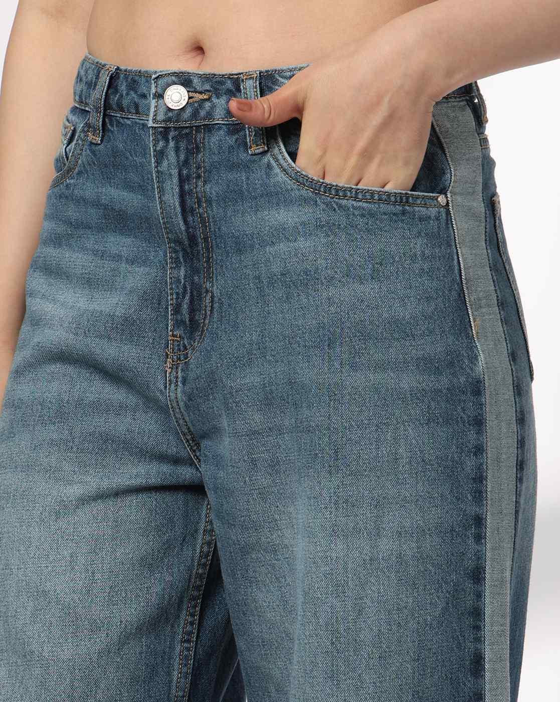 DNMX | Women Mid-Wash Baggy Jeans|3