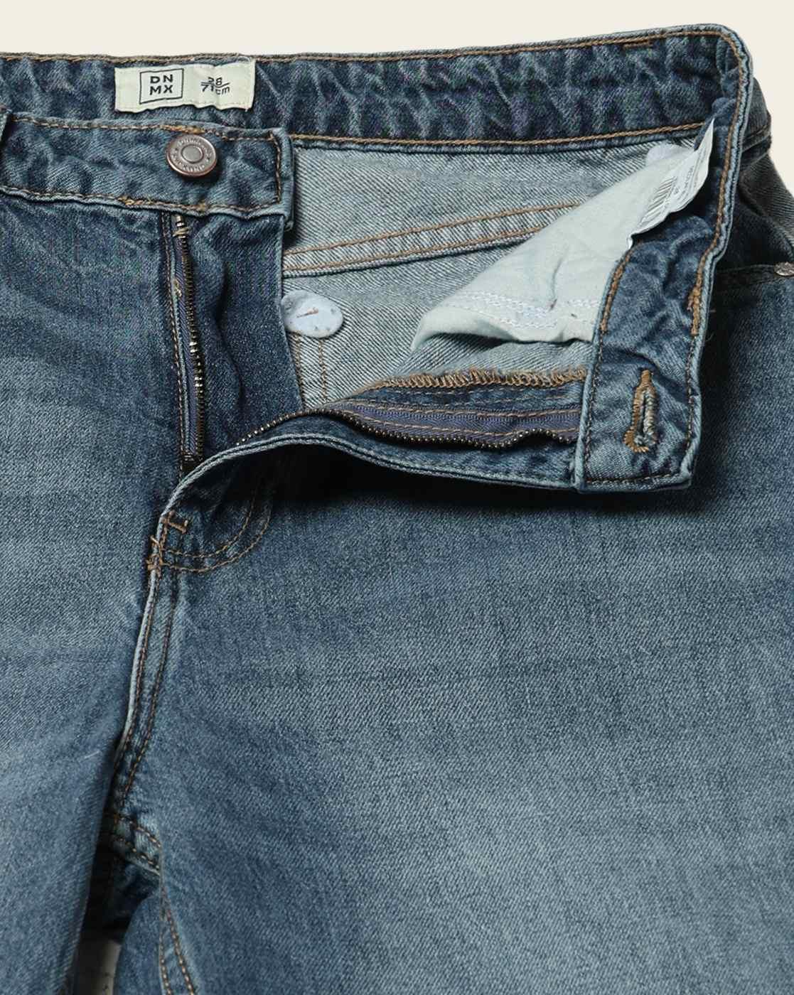 DNMX | Women Mid-Wash Baggy Jeans|4