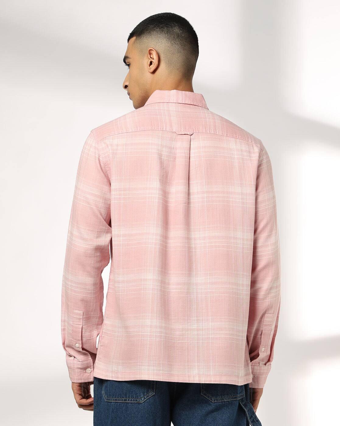DNMX | Men Checked Regular Fit Shirt with Patch Pocket|2