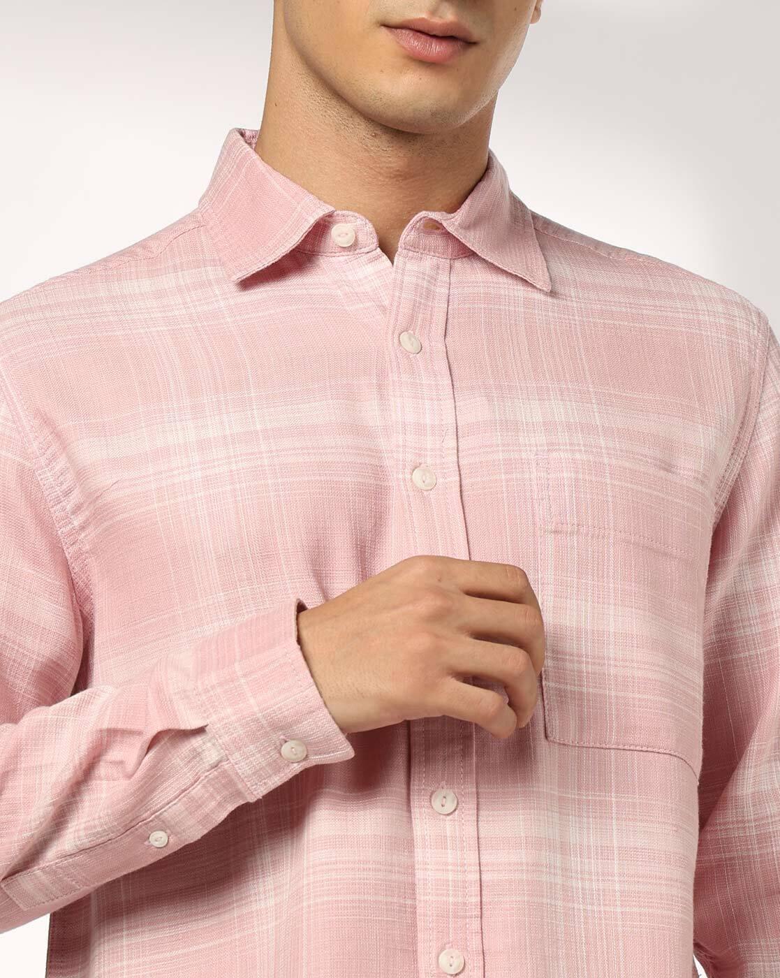 DNMX | Men Checked Regular Fit Shirt with Patch Pocket|4