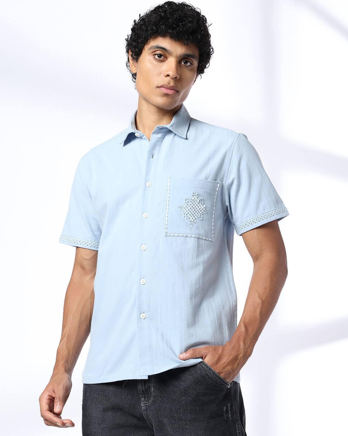 DNMX | Men Embroidered Regular Fit Shirt|0