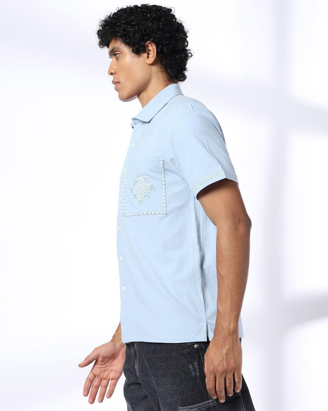 DNMX | Men Embroidered Regular Fit Shirt|1
