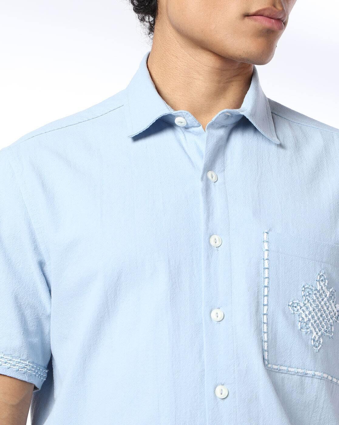 DNMX | Men Embroidered Regular Fit Shirt|3