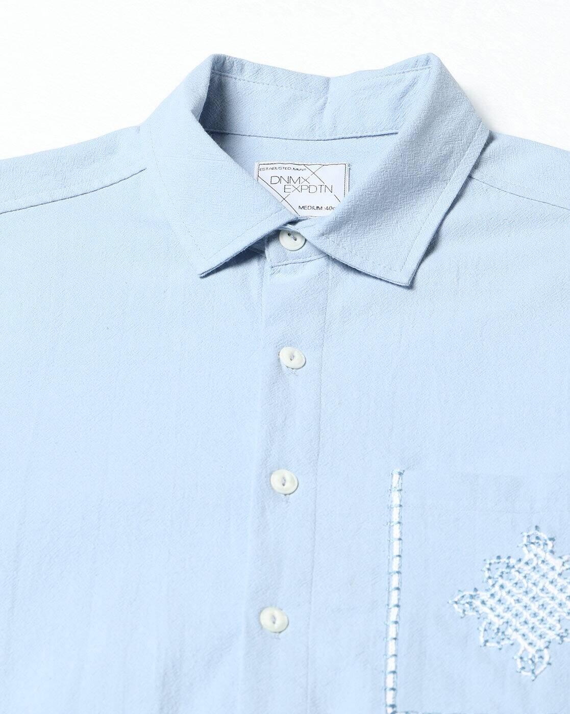 DNMX | Men Embroidered Regular Fit Shirt|4