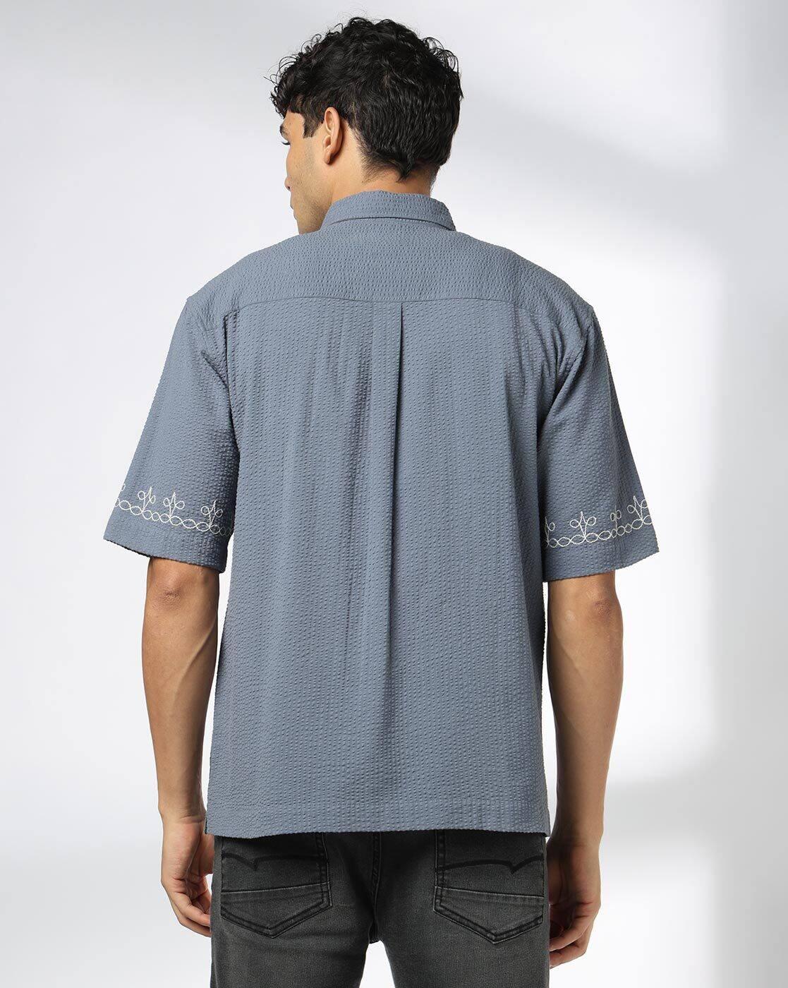 DNMX | Men Patterned Relaxed Fit Shirt|2