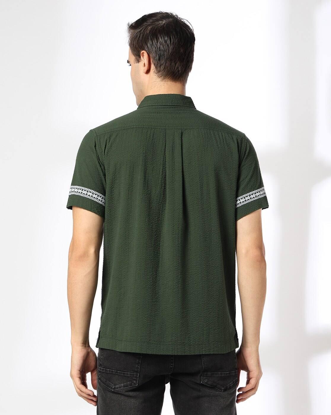DNMX | Men Embroidered Regular Fit Shirt|2