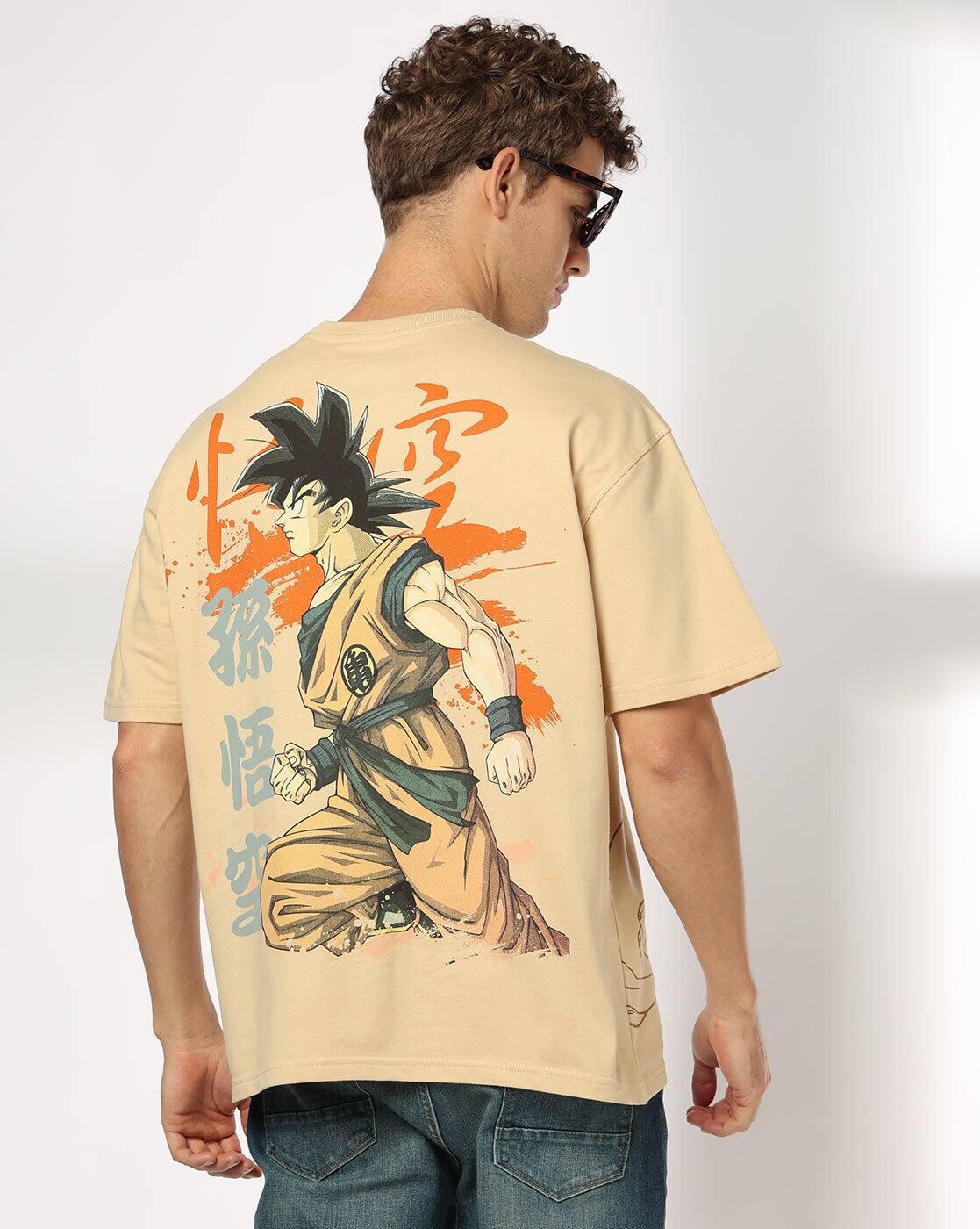 DNMX | Men Goku Printed Boxy Fit T-Shirt|0