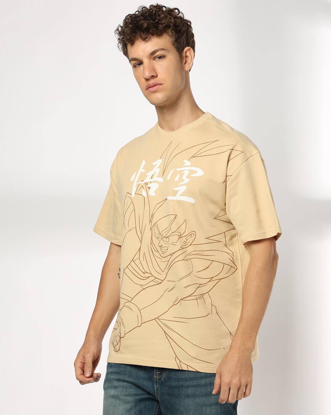 DNMX | Men Goku Printed Boxy Fit T-Shirt|1