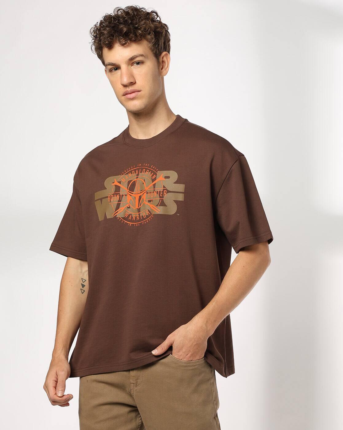 DNMX | Men Graphic Print Boxy Fit Crew-Neck T-Shirt|1