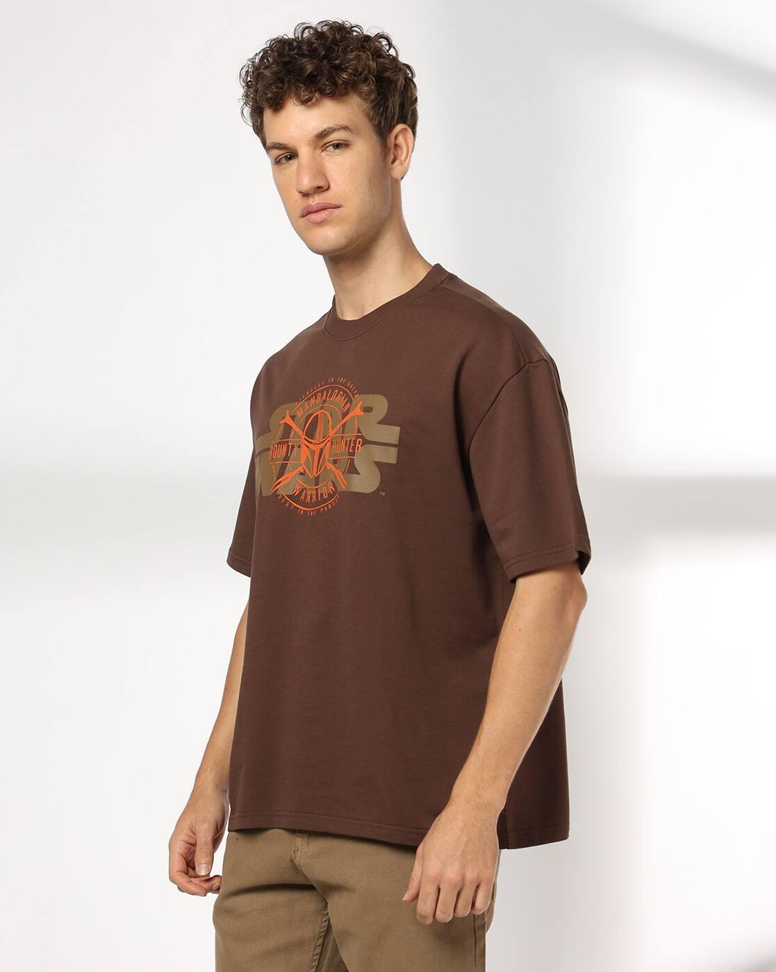 DNMX | Men Graphic Print Boxy Fit Crew-Neck T-Shirt|2