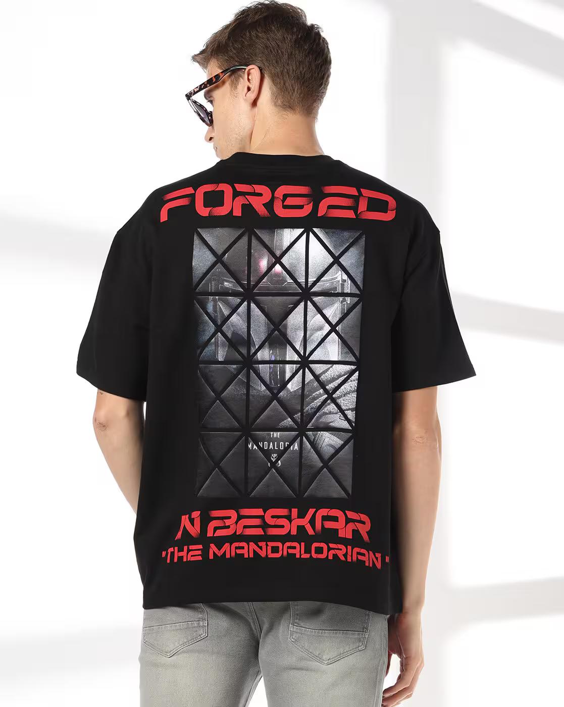 DNMX | Men Graphic Printed Boxy Fit T-Shirt|0