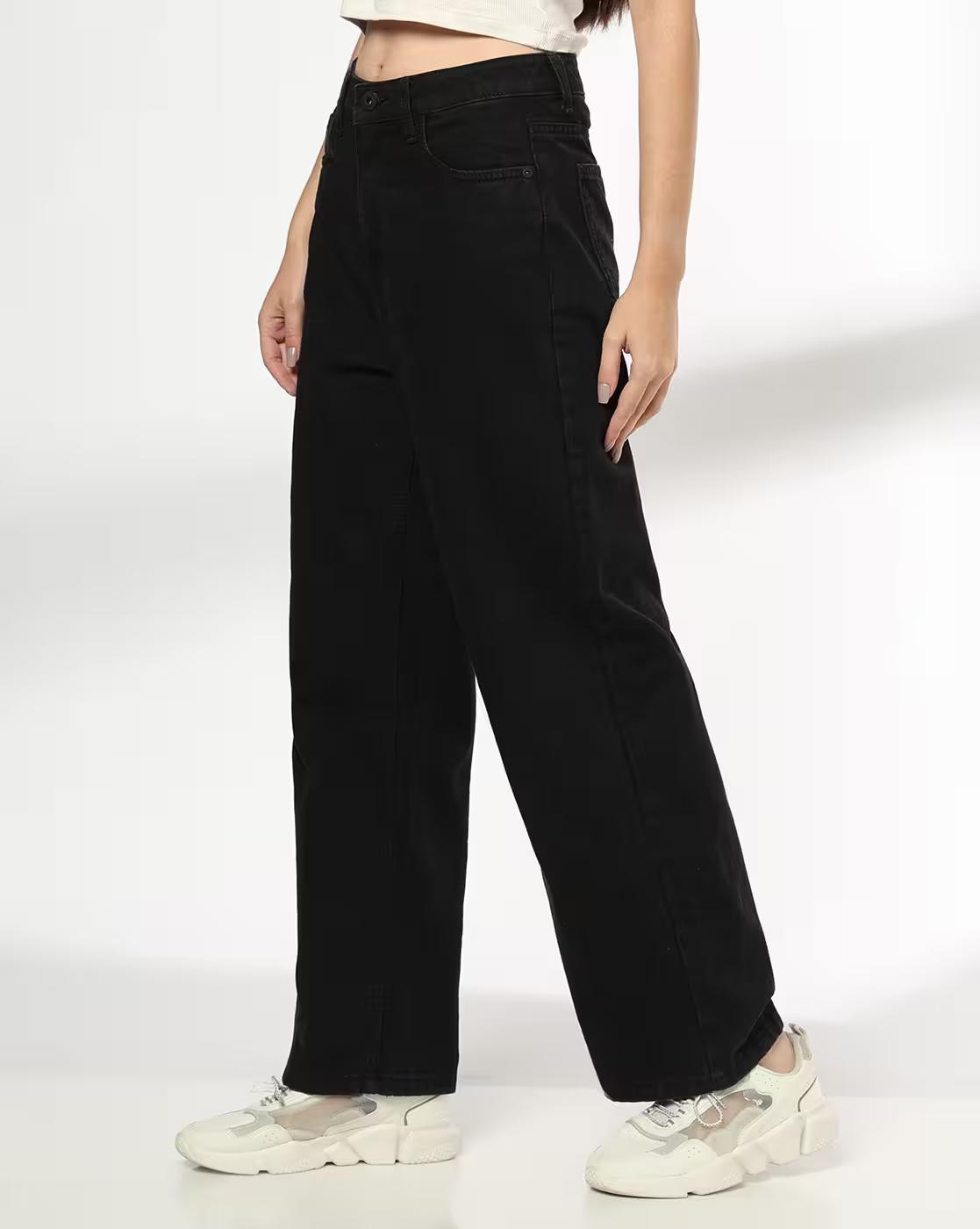 DNMX | Women High-Rise Wide-Leg Jeans|1