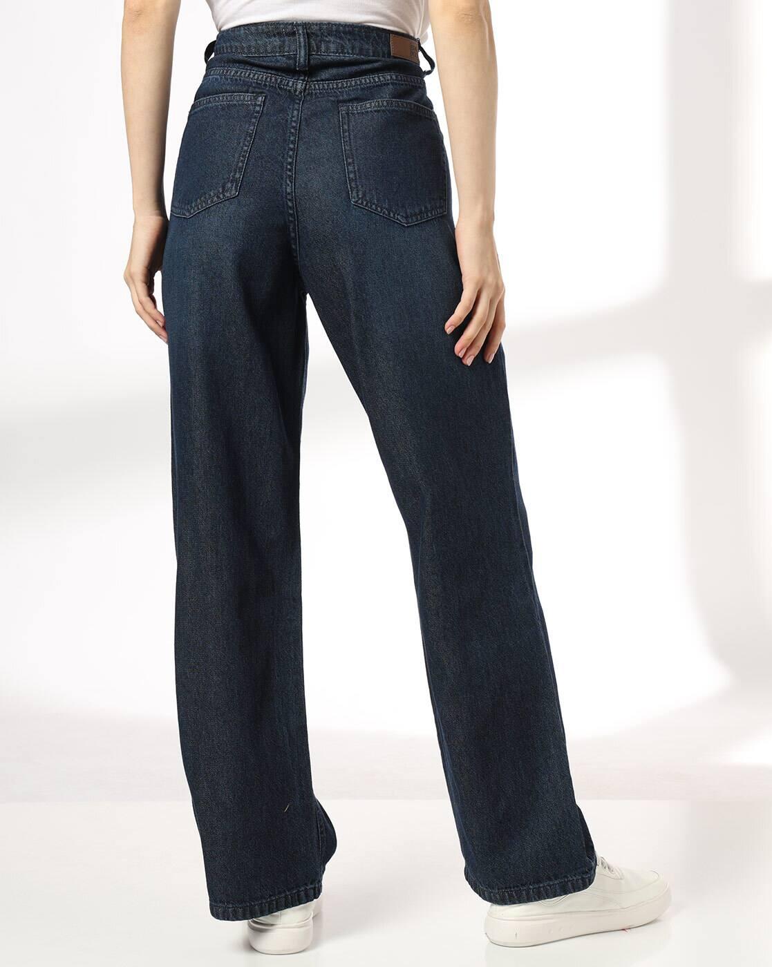 DNMX | Women Lightly Washed Straight Jeans|2