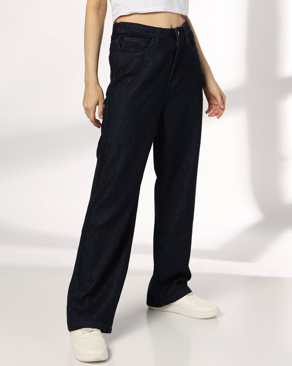 DNMX | Women Lightly Washed Straight Jeans|0