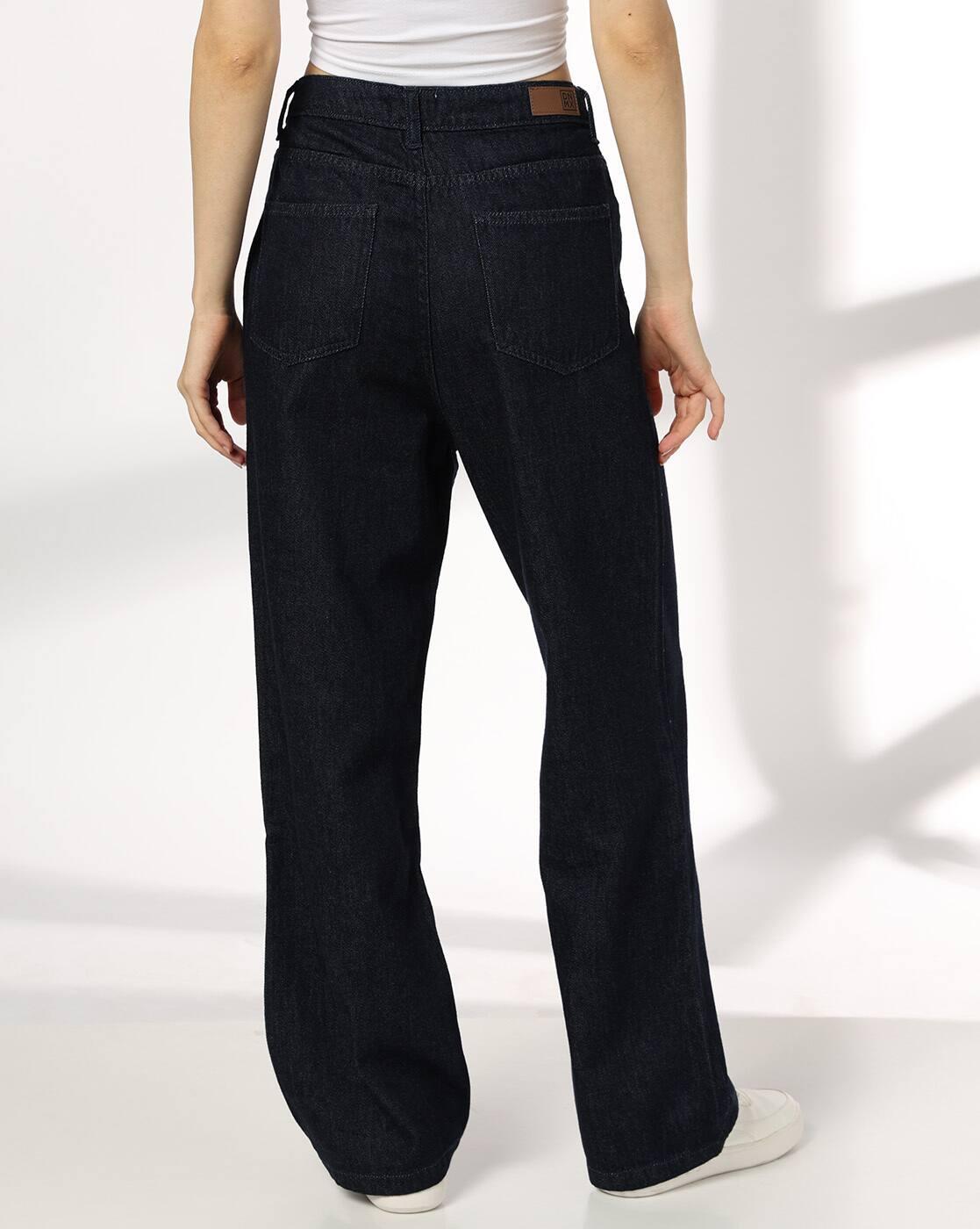 DNMX | Women Lightly Washed Straight Jeans|1