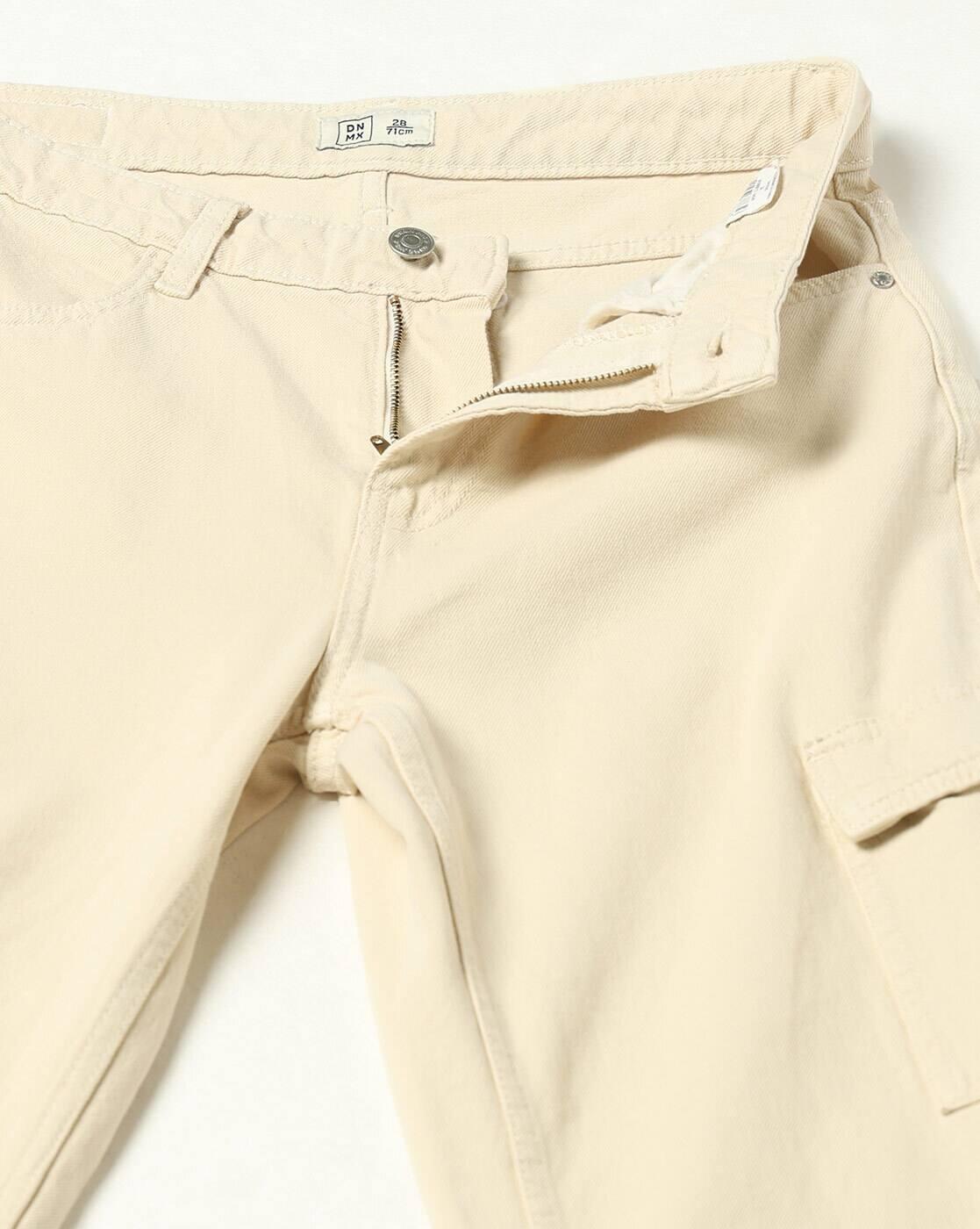 DNMX | Women Cargo Fit Wide Leg Jeans|4